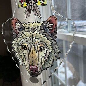 Wolf Suncatcher Handcrafted AMIA Studios Denver, CO. NWT
